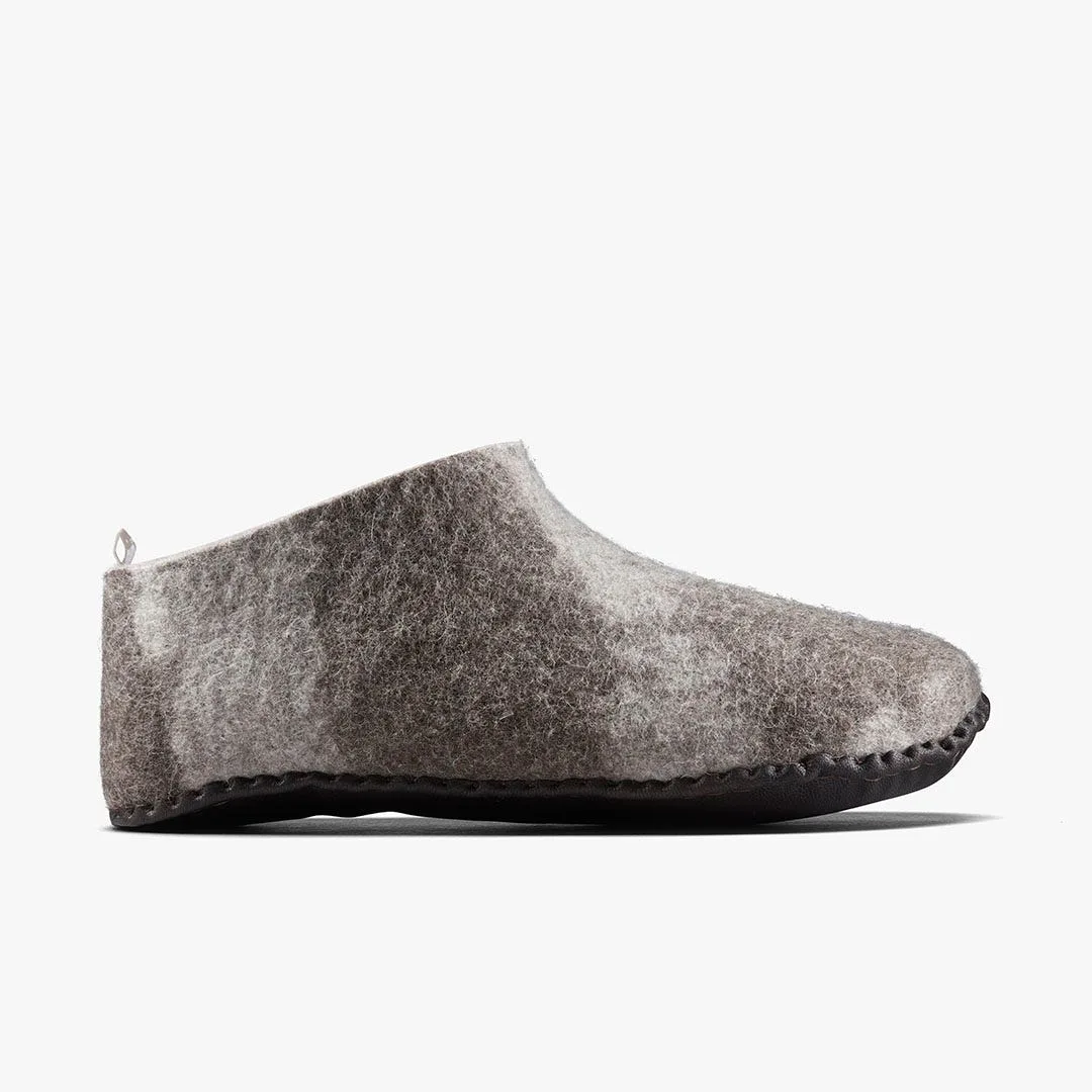 Тапочки Vivobarefoot Mim Felt Slipper II — унисекс, серо-бежевый — фото 1 из 7